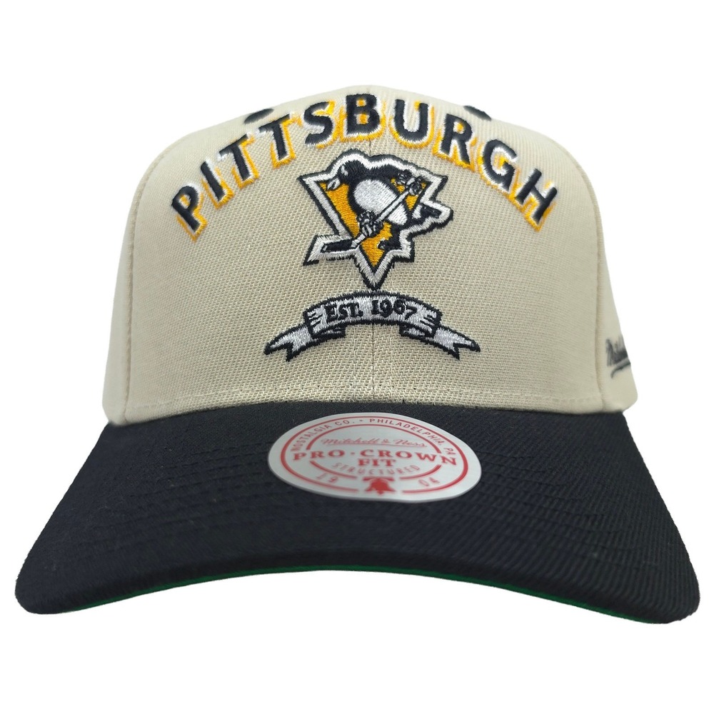 Pittsburgh Penguins Mitchell &‎ Ness NHL Pro Fit Snapback Hat Cap 5X Champs NWT